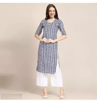 Stylish Crepe Printed A-Line Kurti