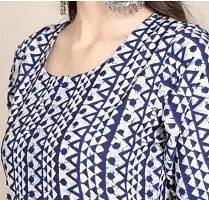 Stylish Grey Crepe Printed Kurta For Women-thumb1