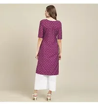 Stylish Purple Crepe Printed Kurta For Women-thumb2