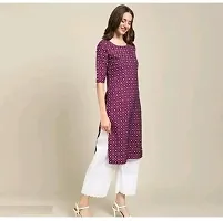 Stylish Purple Crepe Printed Kurta For Women-thumb3