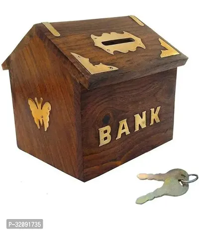 Stylish Wooden Piggy Bank For Kids-thumb0