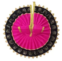 Indian Art And Cafts Ladu laddu bal Gopal kanha thakurji Poshaak cloth for janmashtami|God Dress|Bhagwaan krishna ji Poshak|God Vastra Set of 1 for Medium Laddu Gopal Idol size (4) Pink Navyblue-thumb1