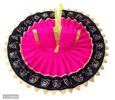 Indian Art And Cafts Lado laddu bal Gopal kanha thakurji Poshaak cloth for janmashtam |God Dress|Bhagwaan krishna ji Poshak|God Vastra Set of 1 for Medium Laddo Gopal Idol size (4) Pink or navyblue