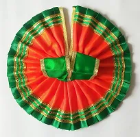 indian art & crafts Lado laddu bal Gopal kanha thakurji Poshaak cloth for janmashtam |God Dress|Bhagwaan krishna ji Poshak|God Vastra Set of 1 for Medium Laddu Gopal Idol size (4) Red Color-thumb1