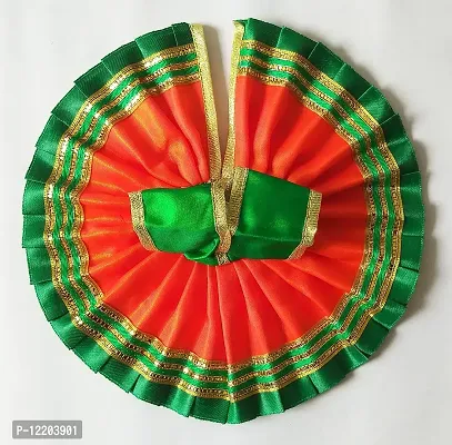 indian art & crafts Lado laddu bal Gopal kanha thakurji Poshaak cloth for janmashtam |God Dress|Bhagwaan krishna ji Poshak|God Vastra Set of 1 for Medium Laddu Gopal Idol size (4) Red Color-thumb2