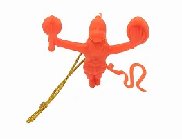 Indian Art & Crafts Flying Lord Hanuman Hanging Car Idol (Multicolor - Set of 1)-thumb2