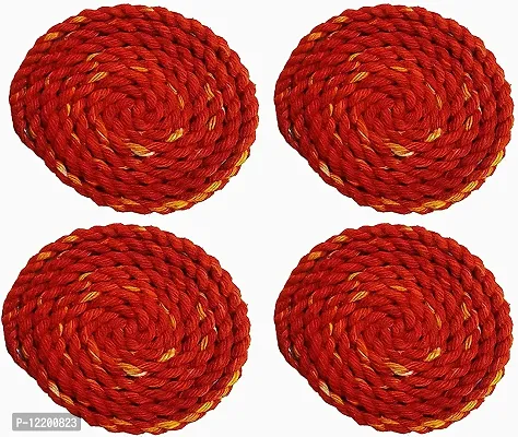 Indian Art & Crafts Akhand Jyot Batti for Pooja Navratri Special Long Lambi Puja Aarti Kalave Akhand Jyot Cotton Wicks Batti for Diya Tample Mandir Pooja Oil Lamp| Pack of 12 | Size ( 22.4 Inch)