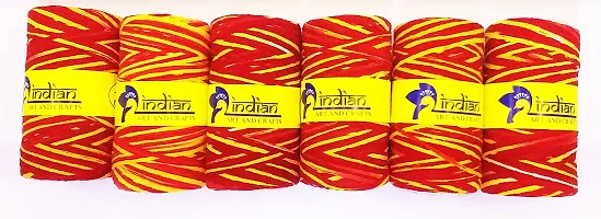 indian art & crafts | PoojaKalawa || Moli Sacred Cotton Thread || ShudhDhaga (Mauli Roll || Pack of 6-thumb2