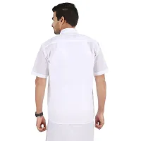 PRAKASAM COTTON Men's Formal Mono Cotton Regular Fit Half Sleeve Shirt-thumb2