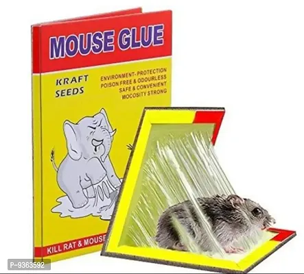 Catch Mouse Rat Glue Traps, Mouse Insect Rodent Lizard Trap Rat Catcher Adhesive Sticky Glue Pad for Rats/Lizards/Cockroaches/Ants/Mouse/Rodents Chuha Pakadne wala Pad/Plate (Pack of 5)-thumb4