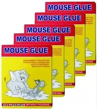 Catch Mouse Rat Glue Traps, Mouse Insect Rodent Lizard Trap Rat Catcher Adhesive Sticky Glue Pad for Rats/Lizards/Cockroaches/Ants/Mouse/Rodents Chuha Pakadne wala Pad/Plate (Pack of 5)-thumb1