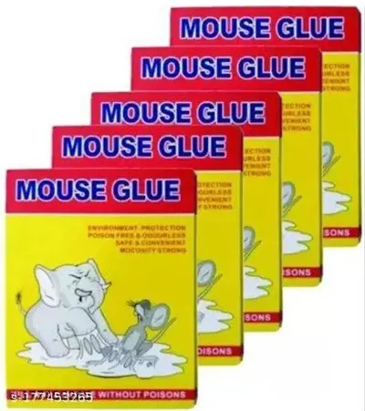 Catch Mouse Rat Glue Traps, Mouse Insect Rodent Lizard Trap Rat Catcher Adhesive Sticky Glue Pad for Rats/Lizards/Cockroaches/Ants/Mouse/Rodents Chuha Pakadne wala Pad (Pack of 5)