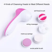 ANUP 5 in 1 Electric Face Facial Cleaning Cleanser Brush Massager Tool (Battery Operated)-thumb1