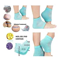 Silicone Gel Heel Socks for Dry Hard Cracked Heel Repair Pad, Swelling & Pain Relief, Cushion Support, Foot Care, Ankle Protection, Plantar Fasciitis for Men and Women (Free Size, 1 Pair)-thumb3