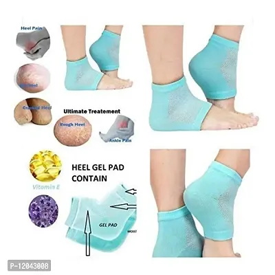 Silicone Gel Heel Socks for Dry Hard Cracked Heel Repair Pad, Swelling & Pain Relief, Cushion Support, Foot Care, Ankle Protection, Plantar Fasciitis for Men and Women (Free Size, 1 Pair)-thumb4