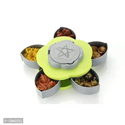 achar jar Set/Pickle Set for Dining/dryfruits Storage Container Multipurpose Storage Boxes Plastic for Kitchen with Mobile Holder, Smart Candy Box-thumb0