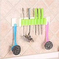 Plastic Mighty Rack for Utensils, Cutlery Holder Serving Spoons,(Bathroom Storage Clip Hanging Organizer Rack Self)(Multicolour)-thumb3
