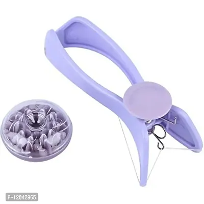 Slique Eyebrow Face and Body Hair Threading and Removal System Tweezers for Women (Purple)