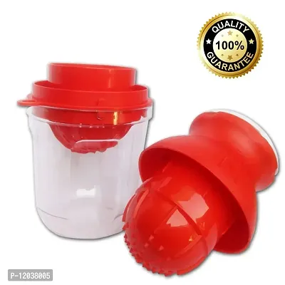 SHREVI IMPEX 2 in 1 Plastic Hand Press Manual Juice Maker/Machine for Fruits and Vegetables (Red, 16.50CM)-thumb3