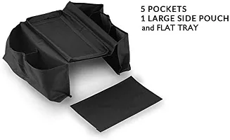 SHREVI Arm Rest 6 Pocket Organizer with 2 Trays for Tea Coffee Mugs Pens Papers Toys-thumb3