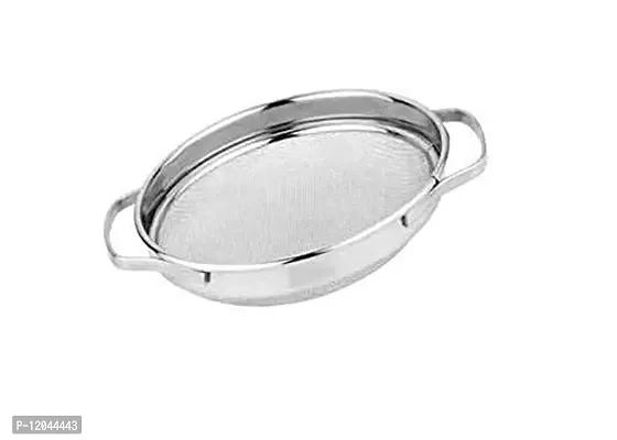 Akiba Multi Purpose S.S Cover/Puran Jali 18cm, Silver, Purpose for Sieving and Pulping of Food Grain Wet Dough and Mango in Home Kitchen, Restaurants,?