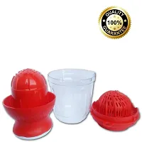 SHREVI IMPEX 2 in 1 Plastic Hand Press Manual Juice Maker/Machine for Fruits and Vegetables (Red, 16.50CM)-thumb4