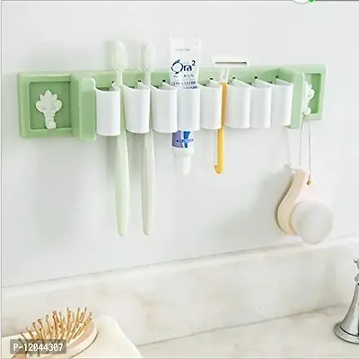 Plastic Mighty Rack for Utensils, Cutlery Holder Serving Spoons,(Bathroom Storage Clip Hanging Organizer Rack Self)(Multicolour)