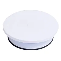 Cake Decorating Revolving Turntable, White, BPA Free Plastic, 360 Degree Rotating-thumb2