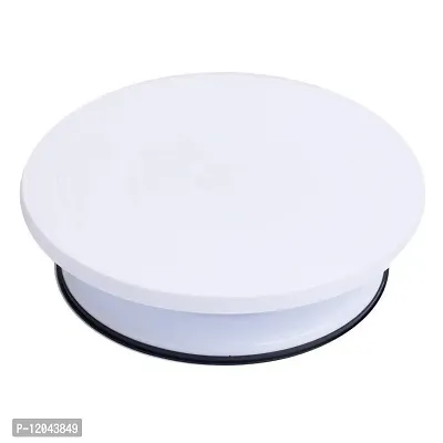 Cake Decorating Revolving Turntable, White, BPA Free Plastic, 360 Degree Rotating-thumb3