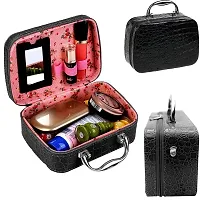 SHREVI Latest Stylish Makeup Bag for Women | Cosmetic Storage Boxes | Jewellery Organizer | Toiletry Box with Compact Magnifying Mirror for Travel-thumb1