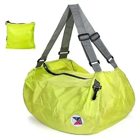 Nylon 3 Way Easy to Carry Folding Storage Organizer Travel Bag (Random Colour)