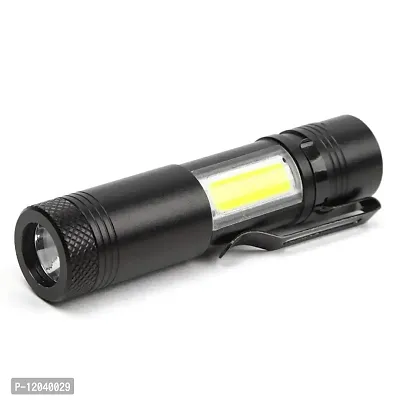 SHREVI ABS Plastic Lumen Mini Flashlight XPE+COB LED Torch Lamp -Multi