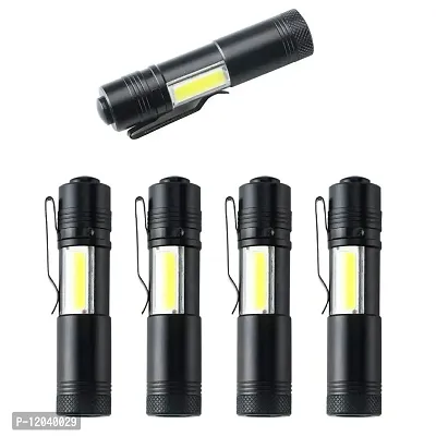 SHREVI ABS Plastic Lumen Mini Flashlight XPE+COB LED Torch Lamp -Multi-thumb4