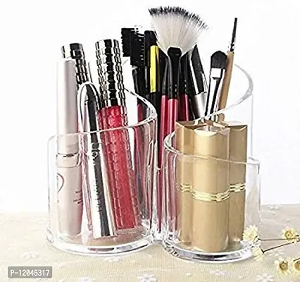 SHREVI Acrylic Cosmetic Organizer Makeup Brush Holder Acrylic Makeup Brush Nail Polish Lipstick Eyeliner Comb Beauty Storage Holder Desk Rake-thumb5