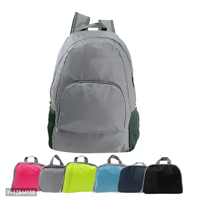 Water Resistant Foldable Multi-Color Backpack for Camping Outdoor Travel Cycling & Hiking (Pack of 1)