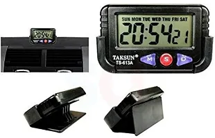 Akiba store Plastic Taksun Ts-613A-2 Car Dashboard Alarm Clock and Stopwatch with Flexible Stand, Multicolour-1 pcs-thumb2