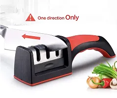 3 in 1 Manual Knife Sharpener 3 Stage Sharpening Tool for Ceramic Knife and Steel Knives-thumb3