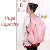 Nylon 3 Way Easy to Carry Folding Storage Organizer Travel Bag (Random Colour)-thumb2