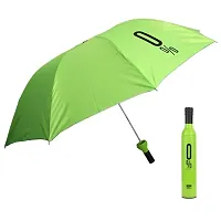 Mbuys Mall Folding Portable Wine Bottle Umbrella with Plastic Case for Summer Sun Heat Protection and Rainy Season Assorted Color and Design-thumb1