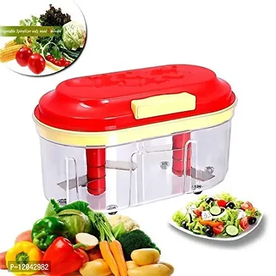 Pull 'N' Chop Multipurpose Vegetable Cutter Manual Chopper with Double Stainless Steel Blade Gift Item,Vegetable Chopper