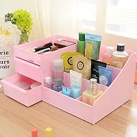 Akiba Store Desktop Makeup Organizer Jewelry and Cosmetic Storage Box 2 Drawer 7 Compartment for - Great for Bathroom, Dresser, Vanity and Countertop Plastic Storage Box-1 pcs-thumb1