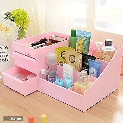 Akiba Store Desktop Makeup Organizer Jewelry and Cosmetic Storage Box 2 Drawer 7 Compartment for - Great for Bathroom, Dresser, Vanity and Countertop Plastic Storage Box-1 pcs-thumb2