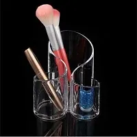 Akiba Store Acrylic Makeup 3 Compartments Acrylic Cosmetic Organizer Display Stand - Makeup Brushes/Lipstick/Pencil/Hair Combs and Jewelry Storage Holder for Home-1 pcs-thumb2