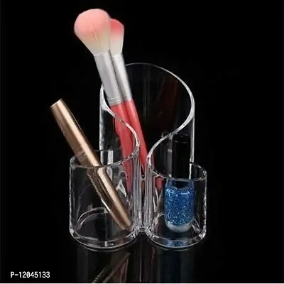 Akiba Store Acrylic Makeup 3 Compartments Acrylic Cosmetic Organizer Display Stand - Makeup Brushes/Lipstick/Pencil/Hair Combs and Jewelry Storage Holder for Home-1 pcs-thumb3