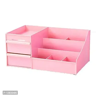 Akiba Store Desktop Makeup Organizer Jewelry and Cosmetic Storage Box 2 Drawer 7 Compartment for - Great for Bathroom, Dresser, Vanity and Countertop Plastic Storage Box-1 pcs-thumb3