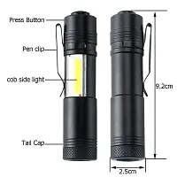 SHREVI ABS Plastic Lumen Mini Flashlight XPE+COB LED Torch Lamp -Multi-thumb4