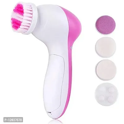 ANUP 5 in 1 Electric Face Facial Cleaning Cleanser Brush Massager Tool (Battery Operated)-thumb0