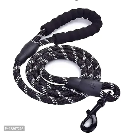 Dog walking rope 4ft Strong and Comfortable 360-Degree Rotating Metal Buckle Without Tangles-thumb0