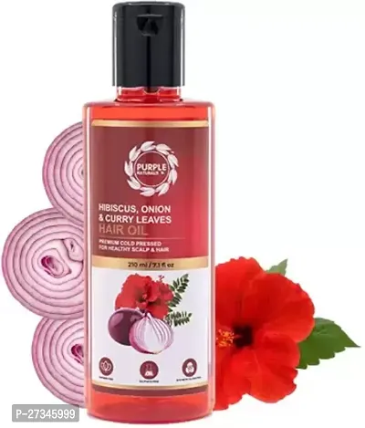 Purple Naturals Hibiscus Onion  Curry Leaves Hair Oil (Gudhal oil)