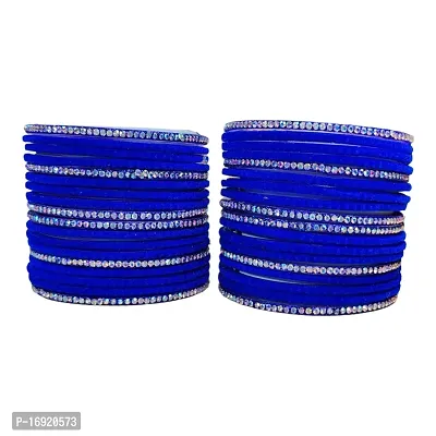 Traditional Ethnic Designer Glass Bangles Studded with Beads Stone-thumb0